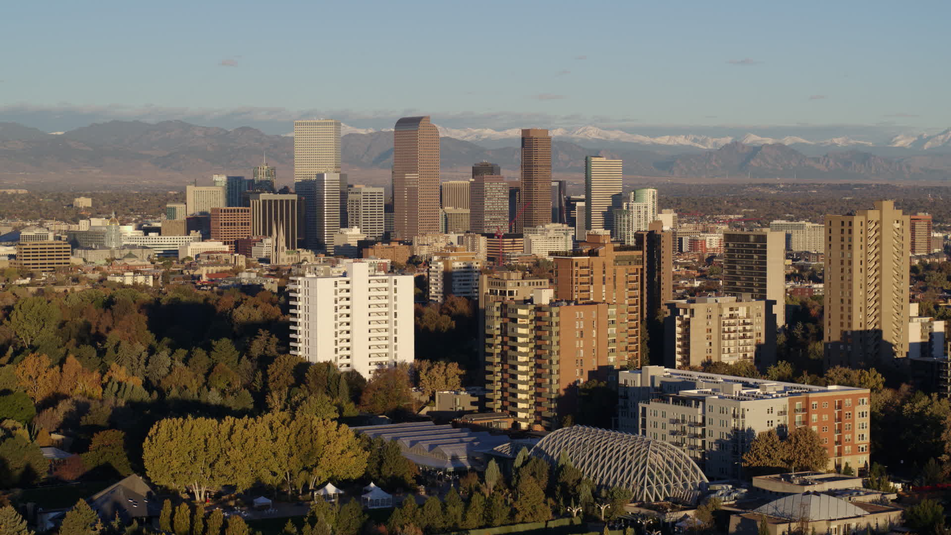 5 7K Stock Footage Aerial Video Of Tall Skyscrapers In Downtown Denver