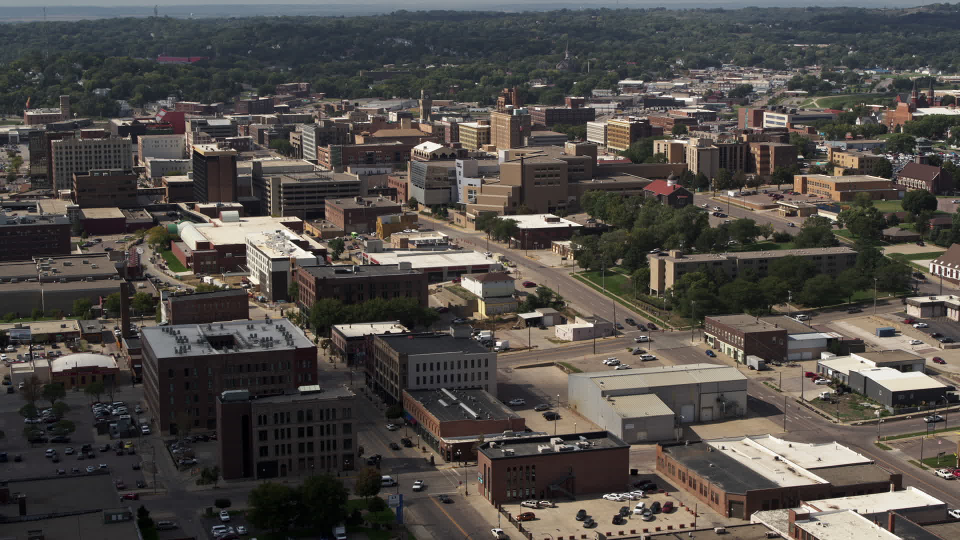 5 7K Stock Footage Aerial Video Passing The Downtown Area Of The City 