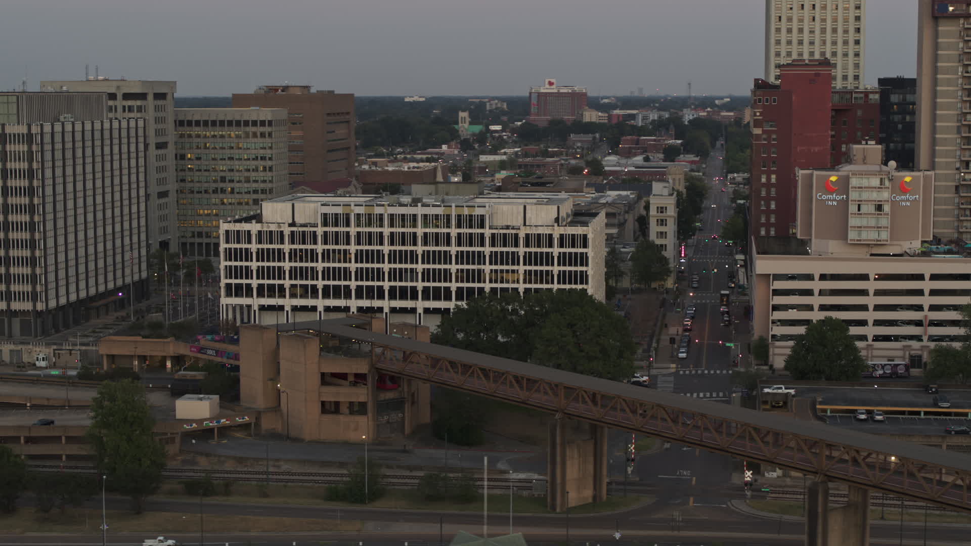 5 7k Stock Footage Aerial Video Of Orbiting Memphis City Hall At