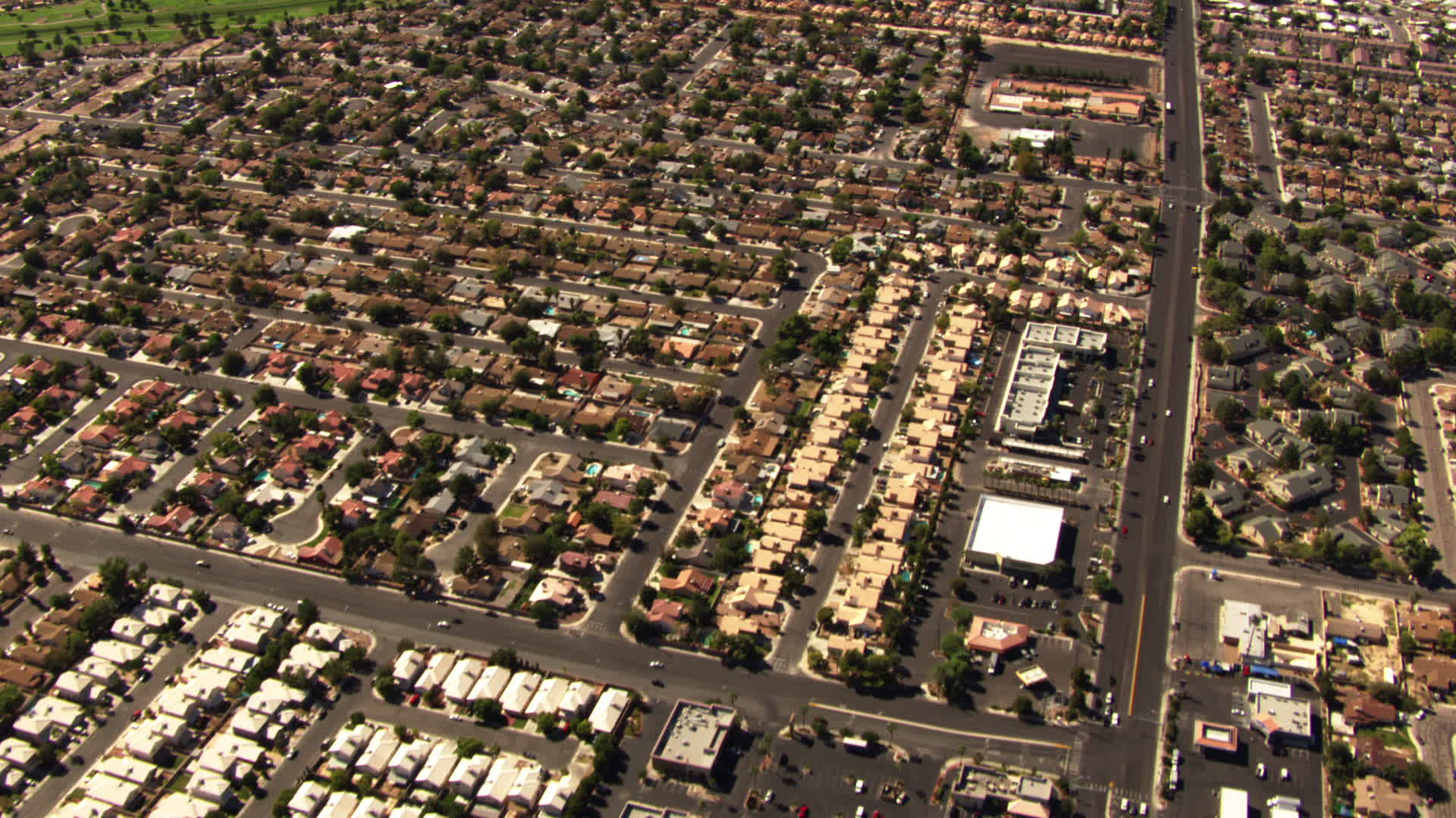 1080 stock footage aerial video of residential neighborhoods in East Las Vegas, Nevada Aerial
