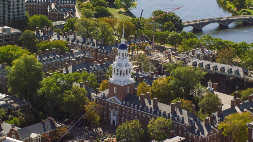 Lowell House at Harvard University in Cambridge, Massachusetts Aerial Stock Photo AX142_084.0000201 | Axiom Images