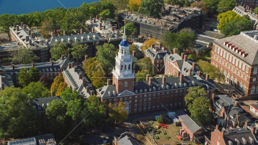 Harvard University's Lowell House in Cambridge, Massachusetts Aerial Stock Photo AX142_085.0000296 | Axiom Images