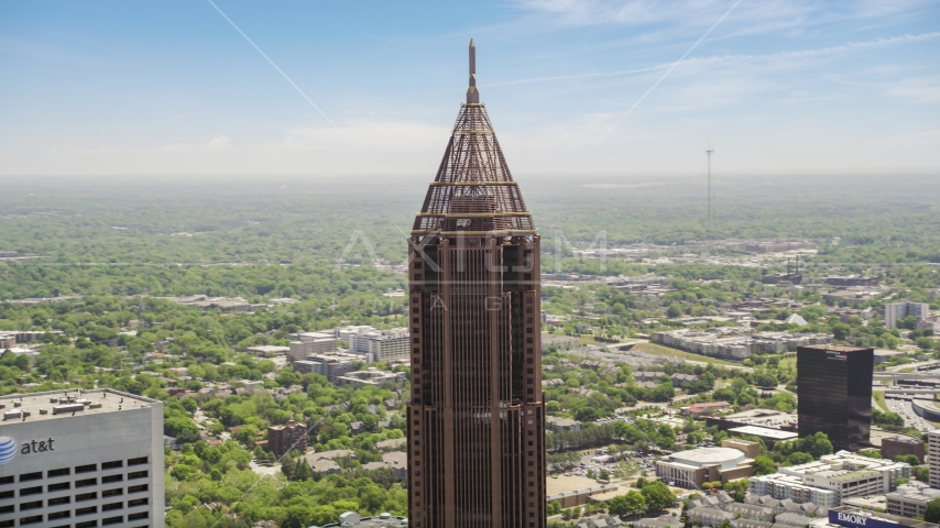 Top of Bank of America Plaza, Midtown Atlanta, Georgia Aerial Stock Photo AX36_020.0000144F | Axiom Images