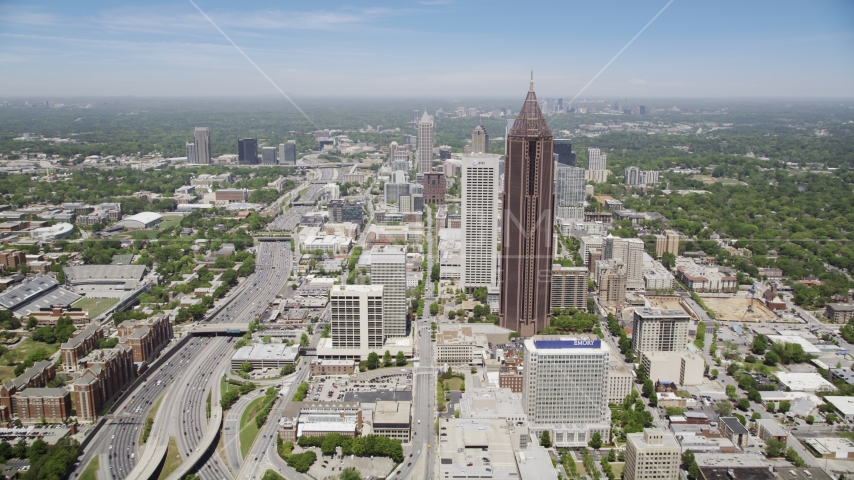 SunTrust Plaza near Bank of America Plaza, Midtown Atlanta, Georgia Aerial Stock Photo AX36_040.0000336F | Axiom Images