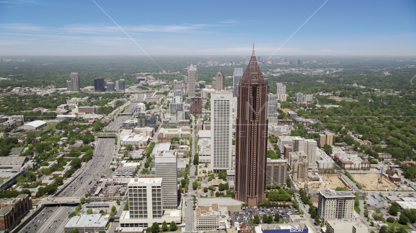 Bank of America Plaza and AT&T Building, Midtown Atlanta, Georgia Aerial Stock Photo AX36_041.0000071F | Axiom Images