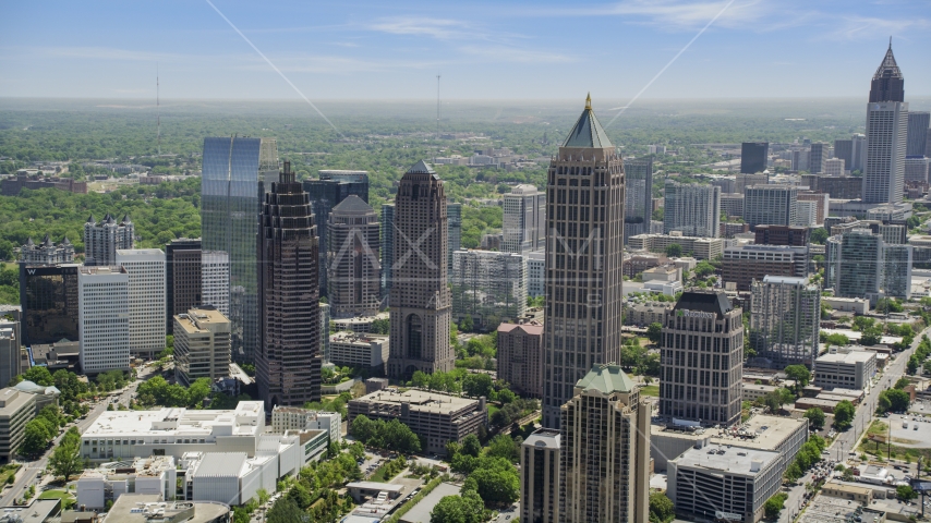 Midtown Atlanta skyscrapers, Georgia Aerial Stock Photos AX36_087.0000090F