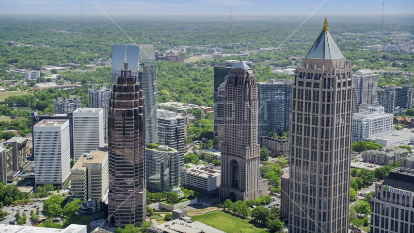 One Atlantic Center and Midtown Atlanta skyscrapers, Georgia Aerial Stock Photo AX36_088.0000130F | Axiom Images