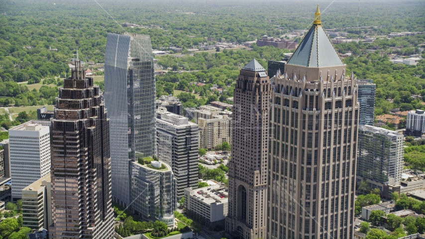 One Atlantic Center and Midtown Atlanta skyscrapers, Georgia Aerial Stock Photo AX36_088.0000269F | Axiom Images