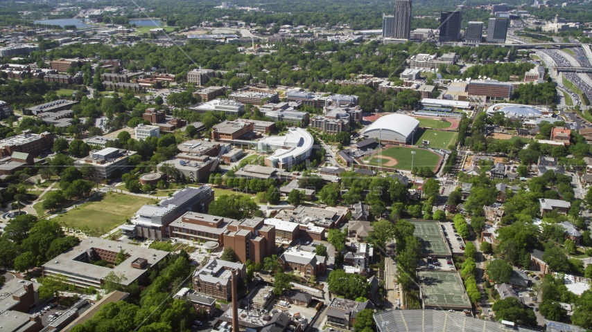 Georgia Institute of Technology campus, Atlanta, Georgia Aerial Stock Photo AX37_029.0000078F | Axiom Images