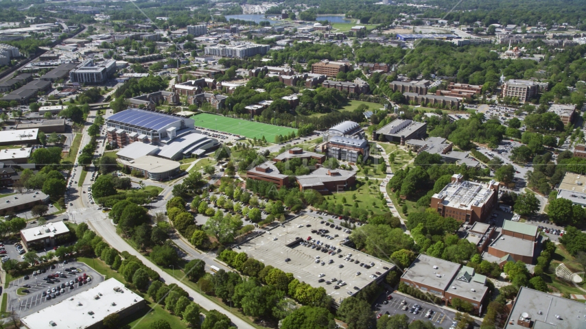 E. Roe Stamps IV Field at Georgia Institute of Technology, Georgia Aerial Stock Photo AX37_030.0000080F | Axiom Images