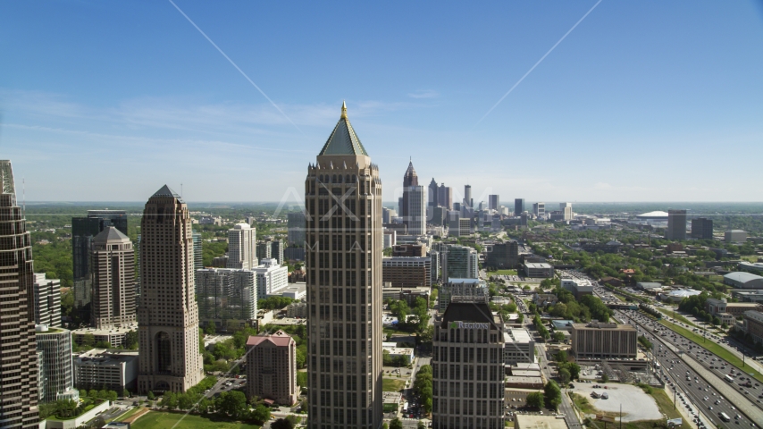 Midtown Atlanta skyscrapers, Georgia Aerial Stock Photo AX37_040.0000425F | Axiom Images