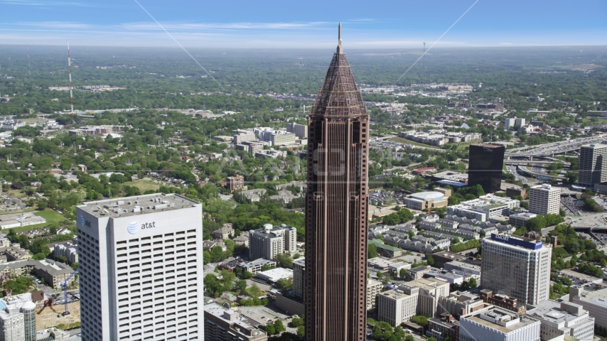 The Bank of America Plaza, Midtown Atlanta, Georgia Aerial Stock Photo AX37_043.0000077F | Axiom Images