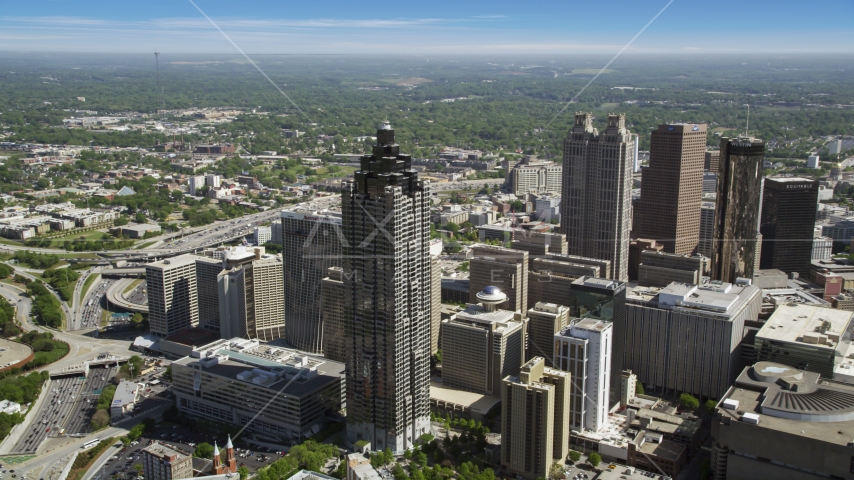 SunTrust Plaza, Downtown Atlanta, Georgia Aerial Stock Photos AX37_049.0000042F