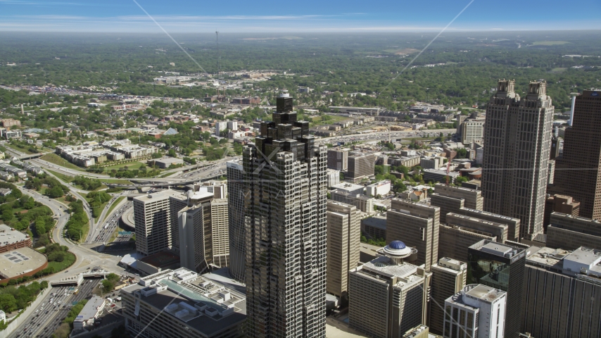 SunTrust Plaza, Downtown Atlanta, Georgia Aerial Stock Photo AX37_049.0000169F | Axiom Images