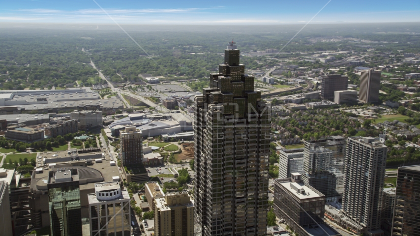 Top of SunTrust Plaza, Downtown Atlanta, Georgia Aerial Stock Photo AX37_051.0000260F | Axiom Images
