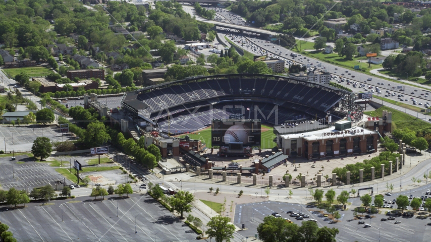 Empty Turner Field, Atlanta, Georgia Aerial Stock Photo AX37_061.0000097F | Axiom Images