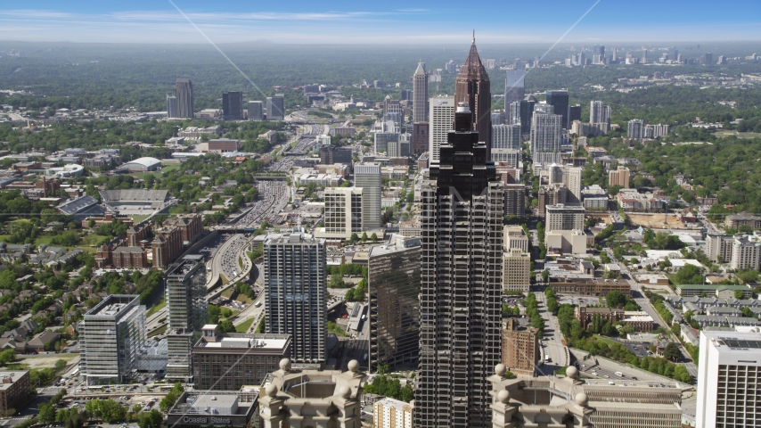 Skyscrapers near SunTrust Plaza, Downtown Atlanta, Georgia Aerial Stock Photo AX37_066.0000332F | Axiom Images