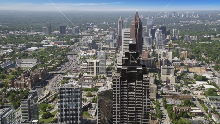 Sun Trust Plaza, Bank of America Plaza, Atlanta, Georgia Aerial Stock Photo AX37_067.0000086F | Axiom Images