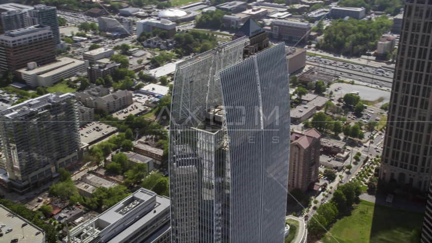 1180 Peachtree among Midtown Atlanta skyscrapers, Georgia Aerial Stock Photo AX37_071.0000094F | Axiom Images