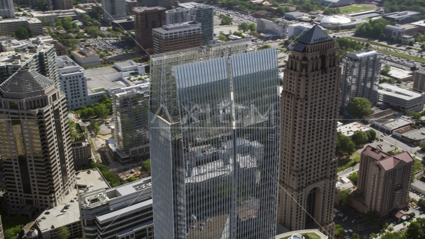 1180 Peachtree among Midtown Atlanta skyscrapers, Georgia Aerial Stock Photo AX37_071.0000169F | Axiom Images