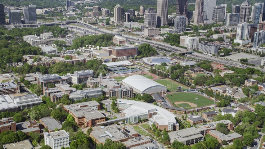 Georgia Institute of Technology buildings, Atlanta, Georgia Aerial Stock Photo AX37_080.0000037F | Axiom Images