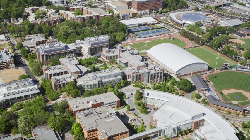 Georgia Institute of Technology buildings, Atlanta Aerial Stock Photo AX37_080.0000229F | Axiom Images