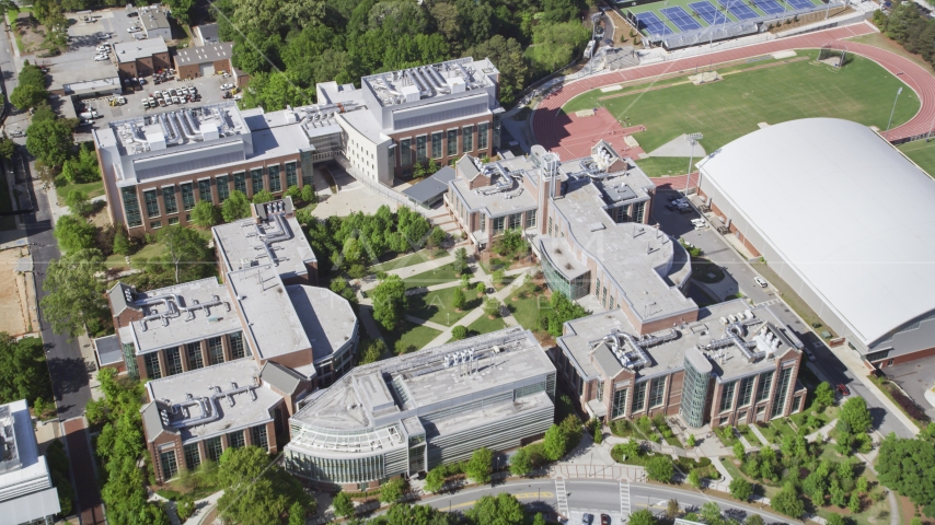 Georgia Institute of Technology buildings, Atlanta, Georgia Aerial Stock Photo AX37_080.0000388F | Axiom Images