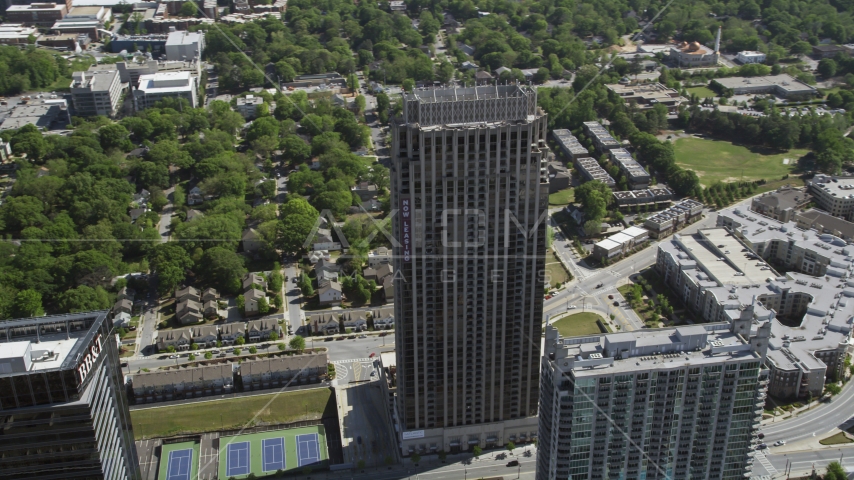 The Atlantic skyscraper, Atlanta, Georgia Aerial Stock Photo AX37_083.0000412F | Axiom Images