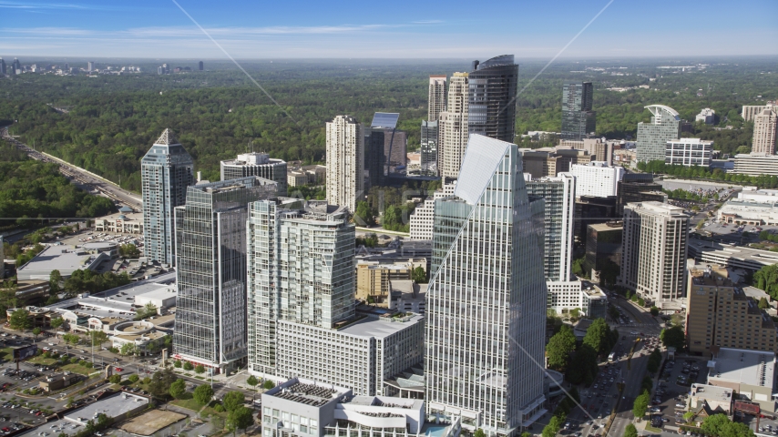 Terminus Atanta, Buckhead, Georgia Aerial Stock Photo AX38_014.0000000F | Axiom Images