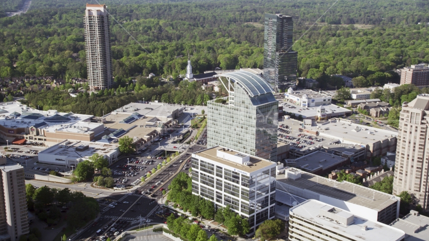 The Pinnacle skyscraper, Buckhead, Georgia Aerial Stock Photo AX38_016.0000072F | Axiom Images