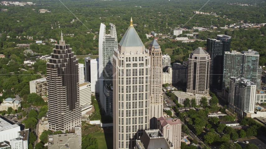Midtown skyscrapers and One Atlantic Center, Atlanta, Georgia Aerial Stock Photo AX38_062.0000306F | Axiom Images