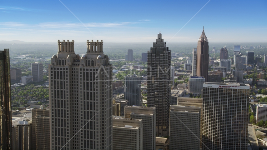 Skyscrapers, Downtown Atlanta, Georgia Aerial Stock Photo AX38_074.0000233F | Axiom Images