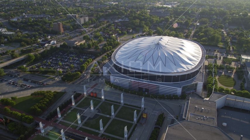 The Georgia Dome, Atlanta, Georgia Aerial Stock Photo AX39_019.0000189F | Axiom Images