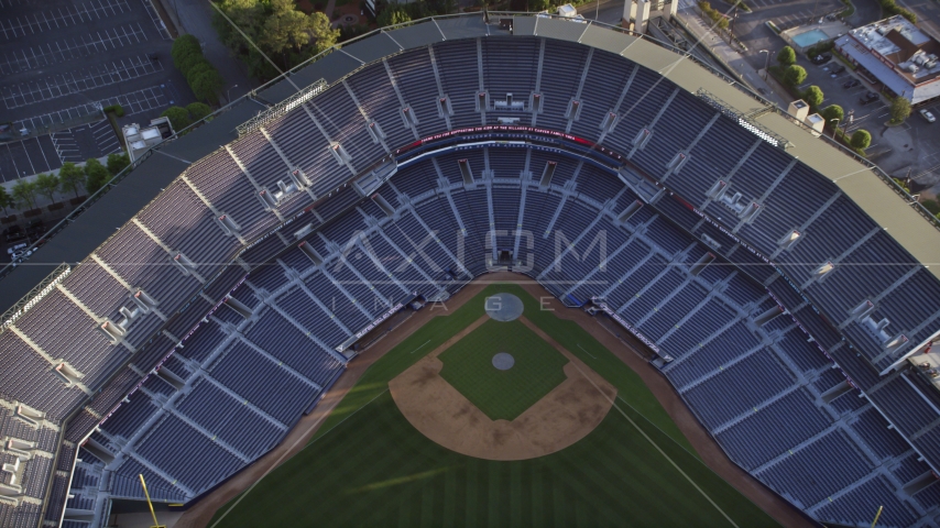 Bird's eye view of Turner Field, Atlanta Georgia Aerial Stock Photo AX39_041.0000425F | Axiom Images