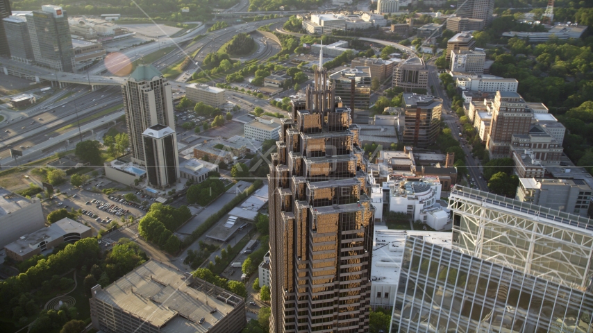 Top of Promenade II, Midtown Atlanta, Georgia Aerial Stock Photo AX39_054.0000062F | Axiom Images