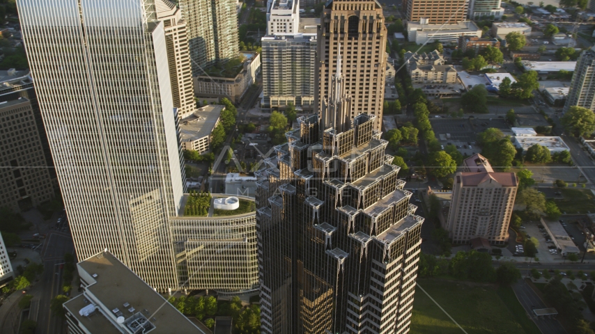 Top of Promenade II, Midtown Atlanta, Georgia Aerial Stock Photo AX39_055.0000204F | Axiom Images