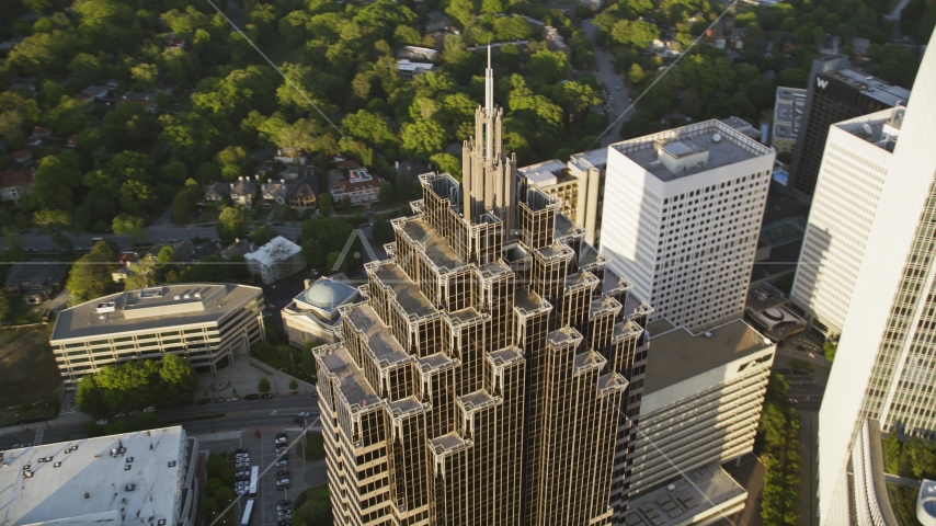 Top of Promenade II, Midtown Atlanta, Georgia Aerial Stock Photo AX39_056.0000147F | Axiom Images