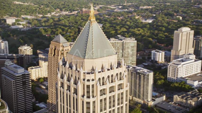 Top of One Atlantic Center, Midtown Atlanta, Georgia Aerial Stock Photo AX39_059.0000090F | Axiom Images