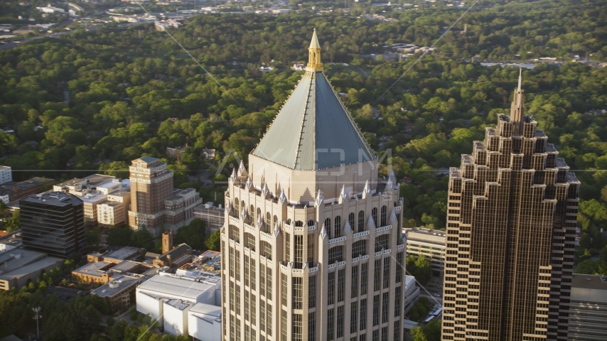 Top of One Atlantic Center, Midtown Atlanta, Georgia Aerial Stock Photo AX39_060.0000089F | Axiom Images