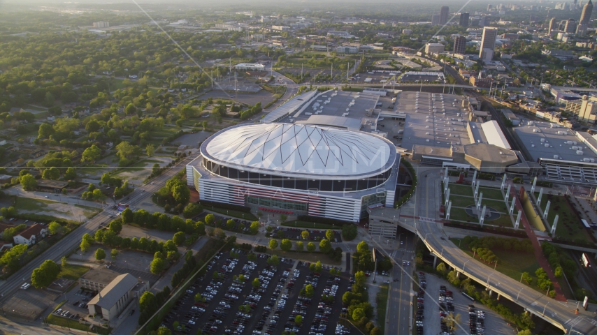 The Georgia Dome, Atlanta, Georgia Aerial Stock Photo AX39_069.0000040F | Axiom Images