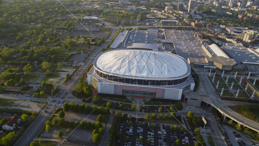 The Georgia Dome, Atlanta, Georgia Aerial Stock Photo AX39_069.0000125F | Axiom Images