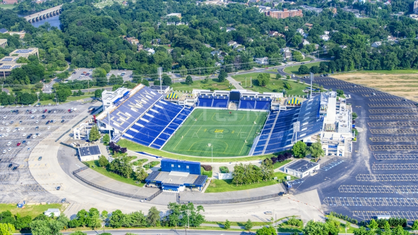 The Navy-Marine Corps Memorial Stadium in Annapolis, Maryland Aerial Stock Photo AXP073_000_0002F | Axiom Images