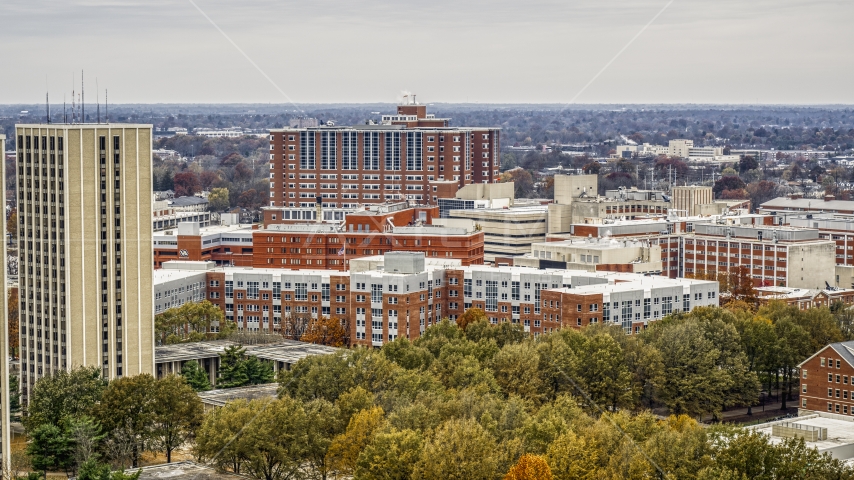 Dorms and campus buildings at the University of Kentucky, Lexington, Kentucky Aerial Stock Photo DXP001_100_0015 | Axiom Images