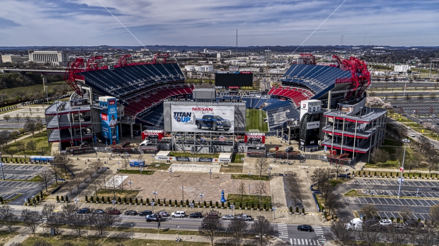 Nissan Stadium in Nashville, Tennessee Aerial Stock Photo DXP002_117_0001 | Axiom Images