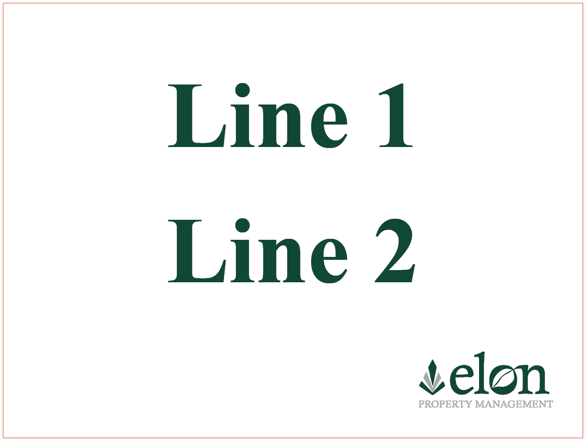 Custom Yard Sign Elon Property Management