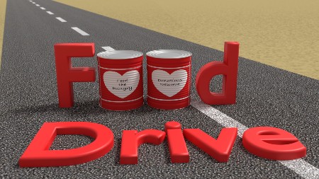 Food drive with hearts