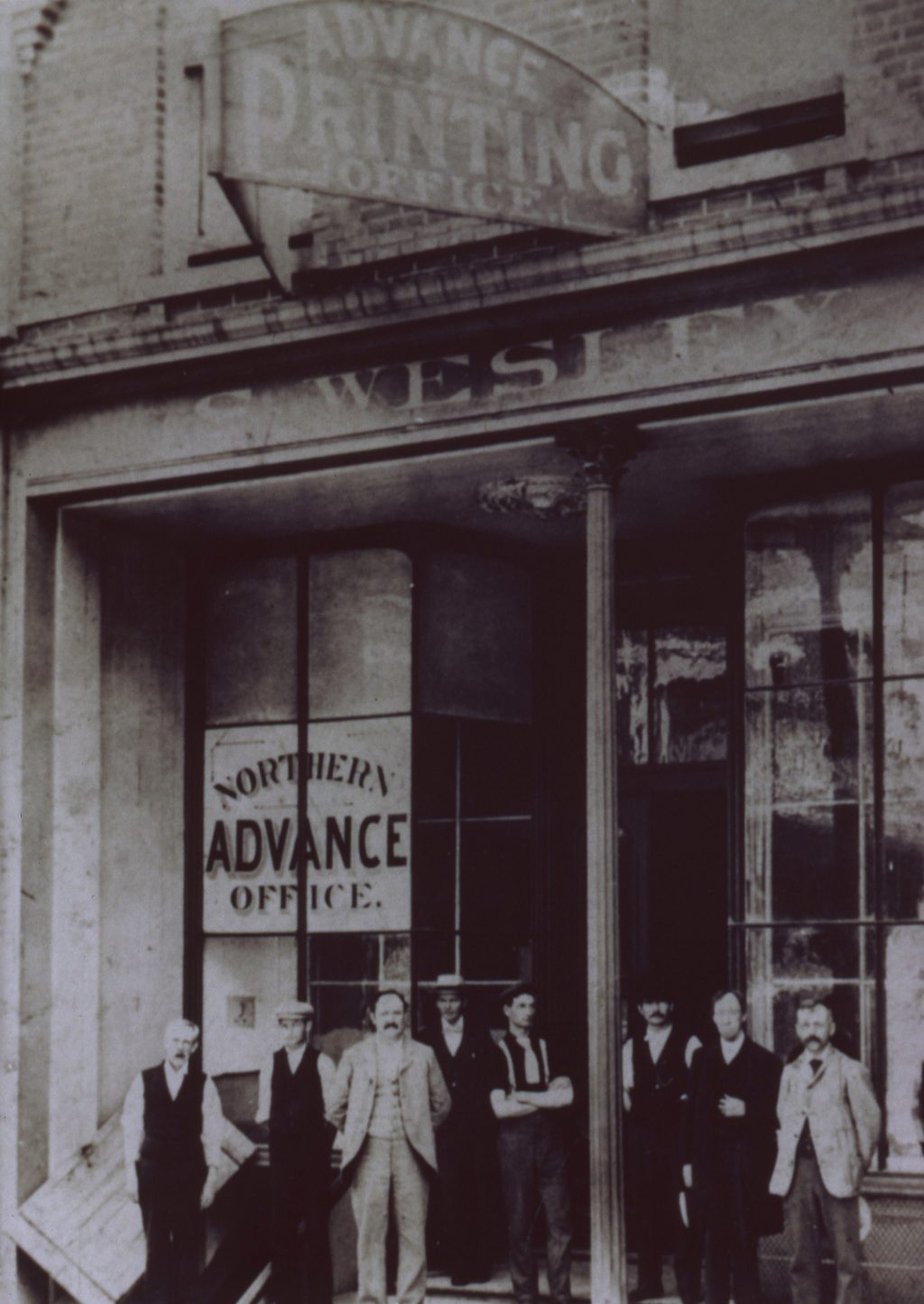 Northern Advance Newspaper office on the South side of Dunlop Street