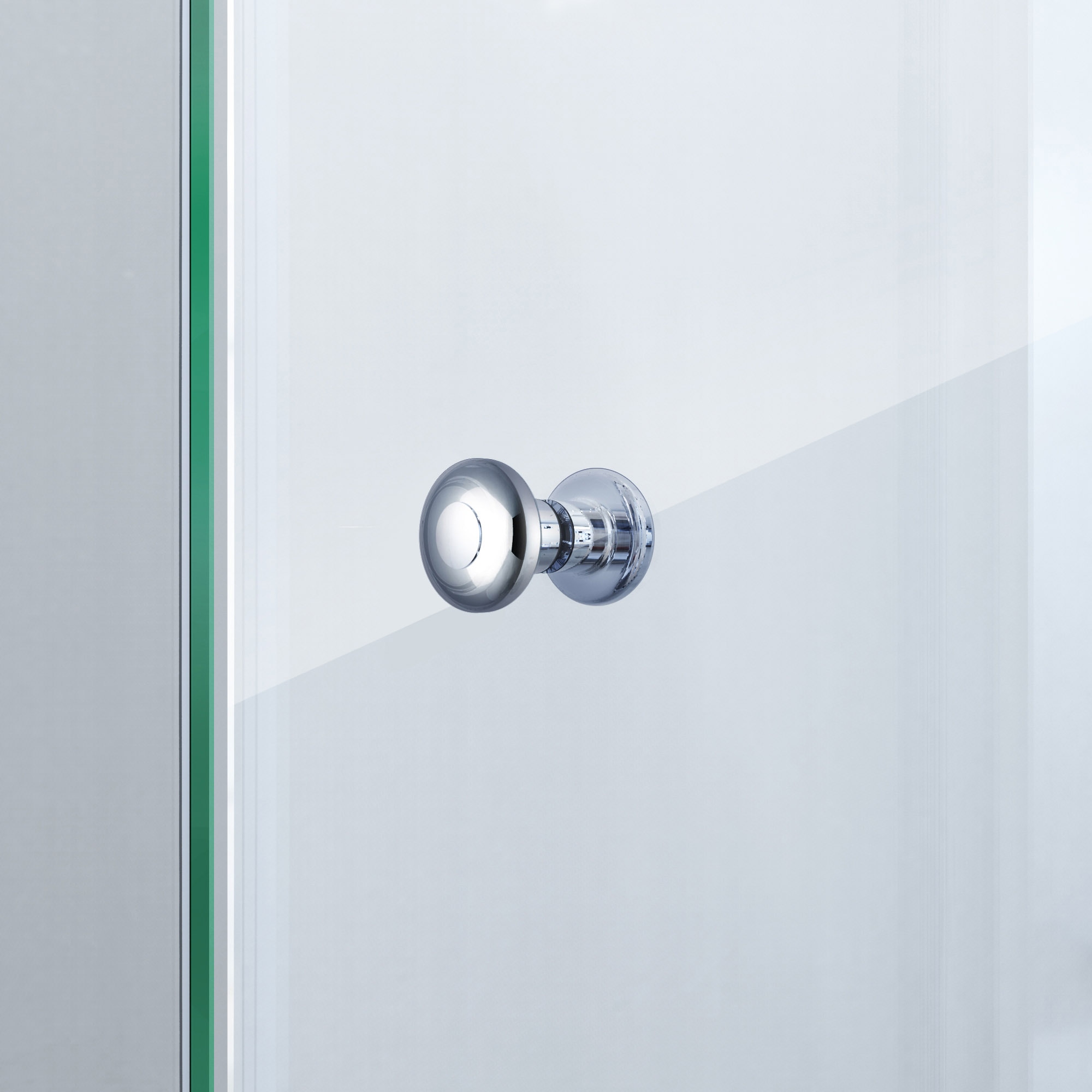60 inch frameless hinged shower door