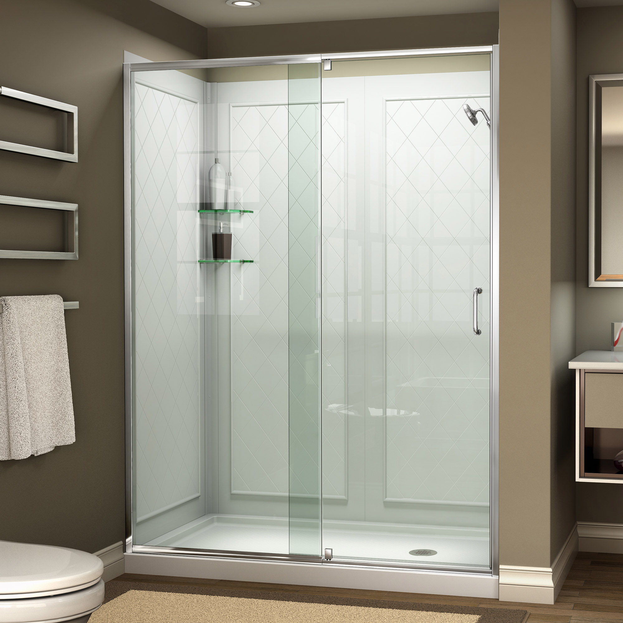 Bath4All DreamLine SHDR2260720001 Flex 56 60" W x 72" H Shower
