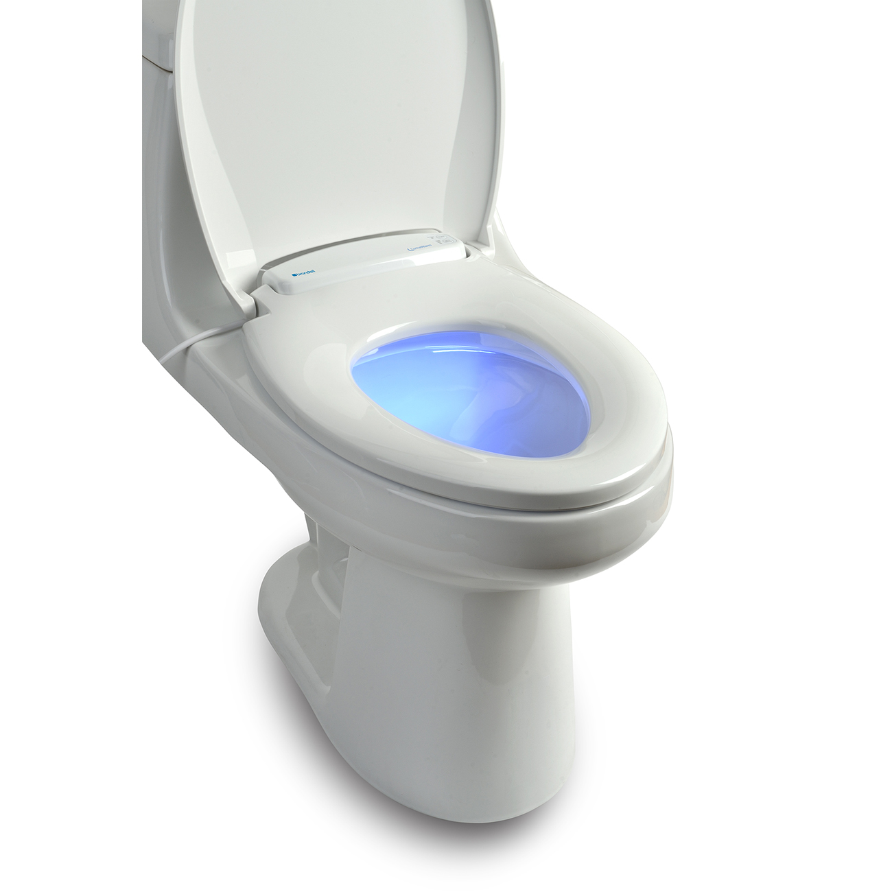 Brondell L60EW LumaWarm Heated Nightlight Toilet Seat Elongated White
